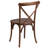 Elynna 60" Round Solid Pine Folding Farm Dining Table Set with 4 Cross Back Chairs