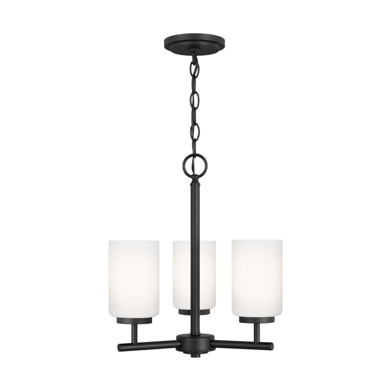Oslo Three Light Chandelier from Generation Lighting , No, Midnight Black