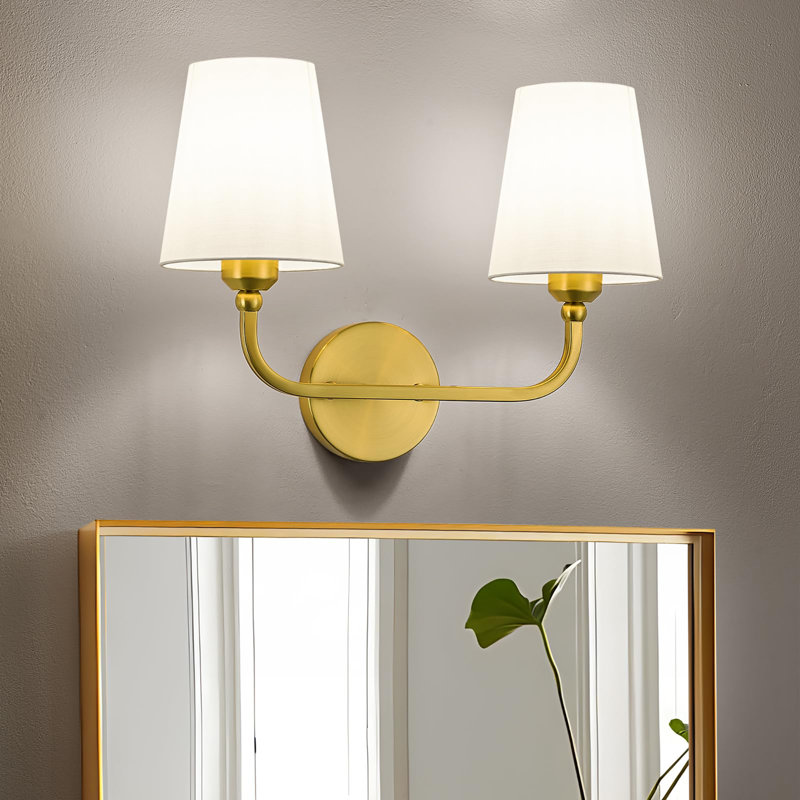 Éclairage pour meuble-lavabo de salle de bain, Doré