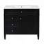 Meuble-lavabo de salle de bain avec lavabo supérieur, meuble de rangement moderne avec 2 tiroirs et un tiroir basculant, meuble-lavabo simple-115688280