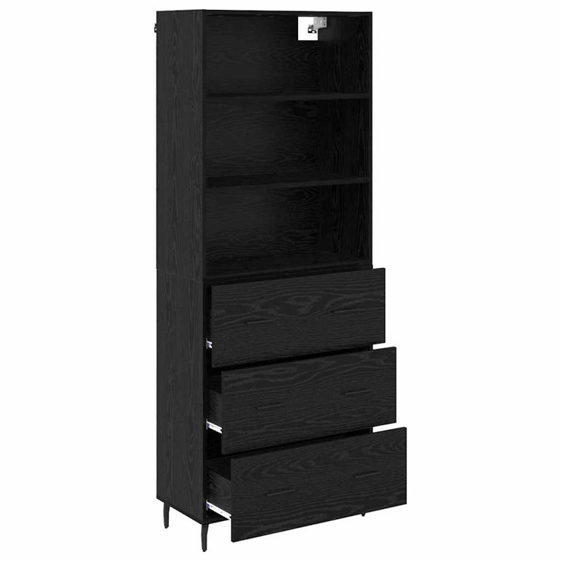 69.5cm Sideboard, Black Oak