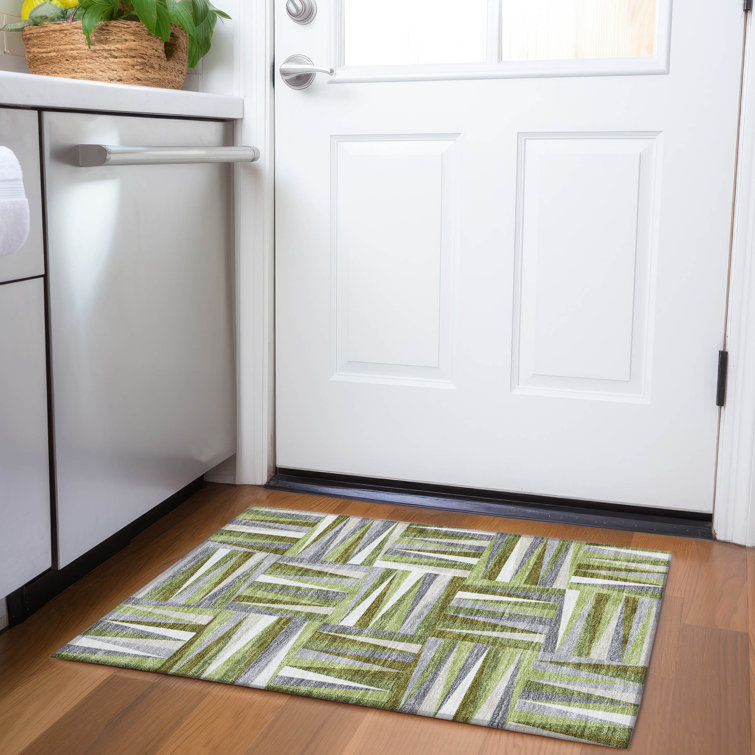 Premium Machine Washable Collett AMF1012 Squares Rug