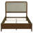 Verona Walnut Upholstered Queen Panel Bed