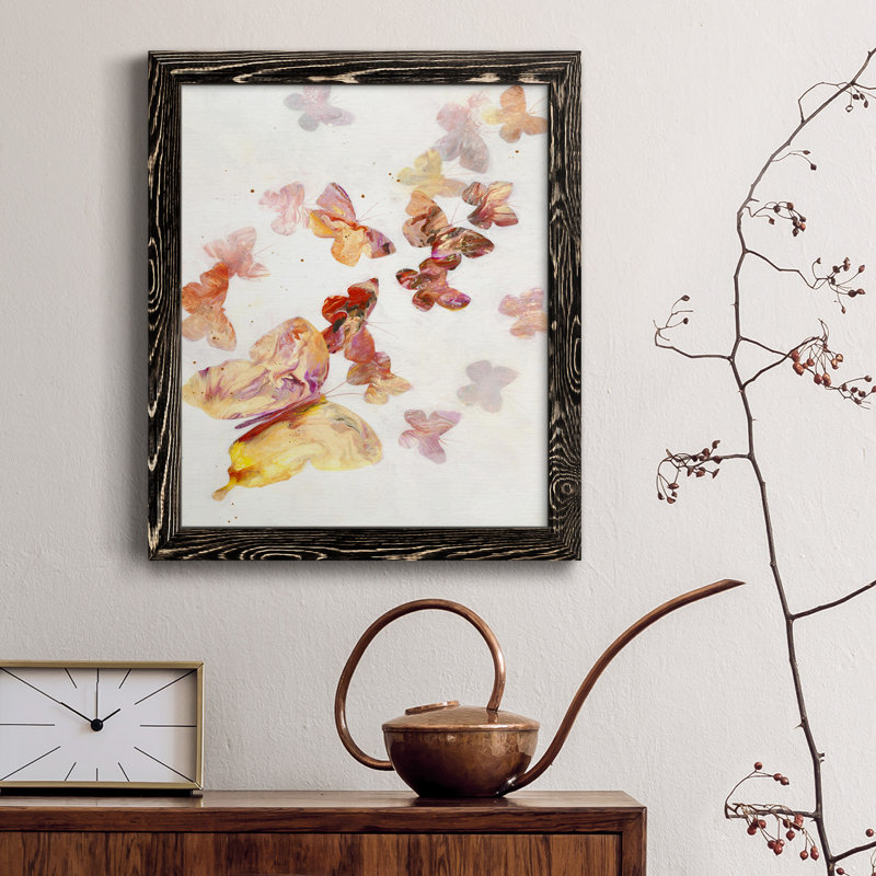 «All A Flutter» - Impression de cadre photo sur papier, H 24 po x l 18 po x P 1,5 po, Papier noir