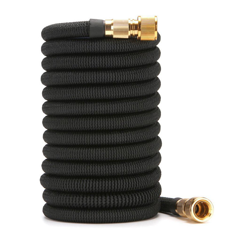Enrouleur de tuyau extensible en plastique, 50', Noir