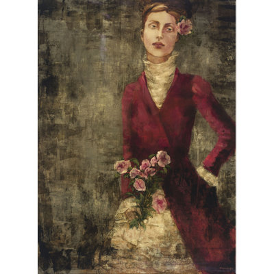 «Lady in Red» par Claudette - peinture sur toile tendue