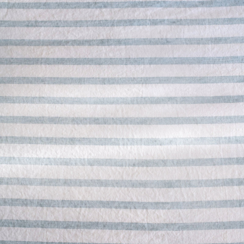 100% French Linen Body Pillow, Cream & Wave Stripe