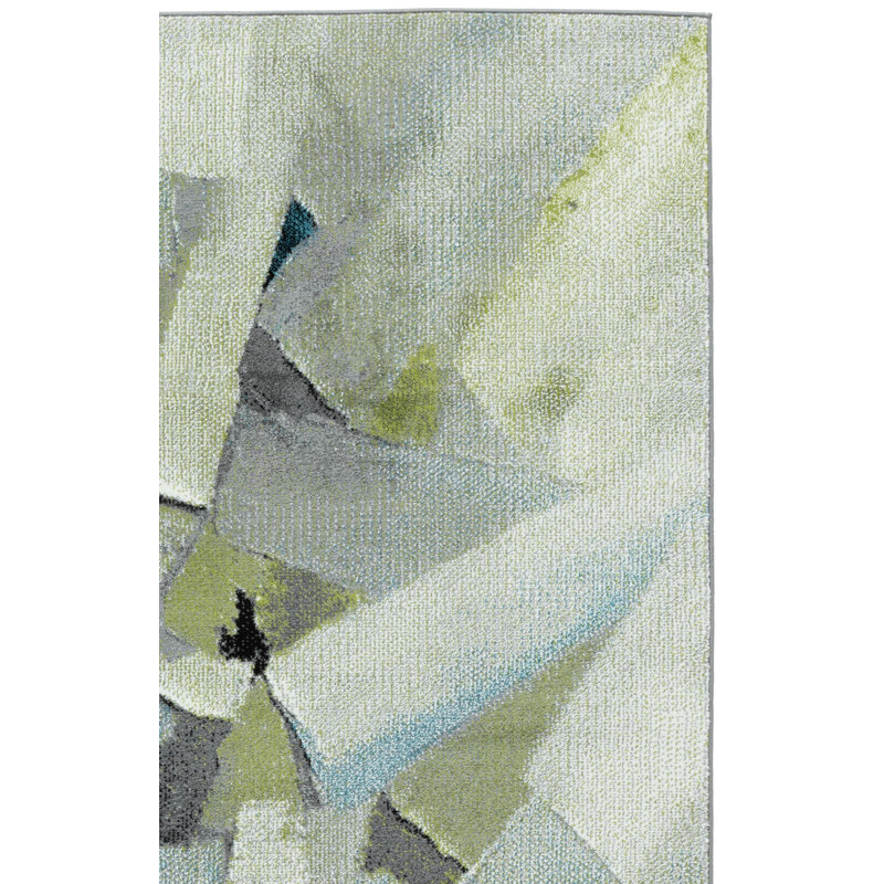 Tapis vert / gris Gillo 6937, Rectangulaire 8 pi x 10 pi