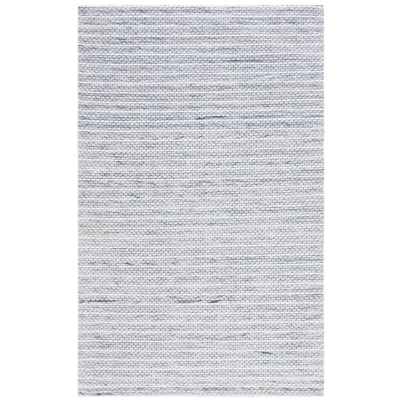 Ese Hand Woven Wool And Cotton With Latex Solid Color Rug, Rectangle 5' x 8'