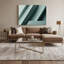 Minimalisme 50, art mural bleu sur toile-1477622436