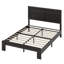 Structure de lit plateforme silencieuse en bois avec assemblage facile et rangement spacieux sous le lit-2146796181