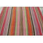Vintage Frazada Square Kilim In Vibrant Polychrome Striped Pattern - Rug & Kilim