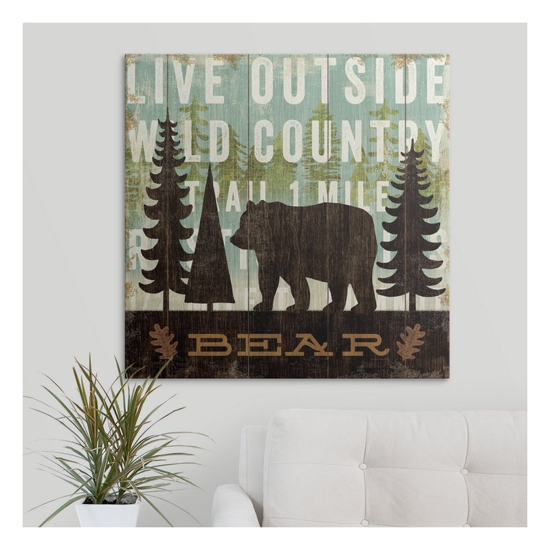 « simple vivre bear » par michael mullan, impression, H 30 po x l 30 po x P 1,5 po, Toile