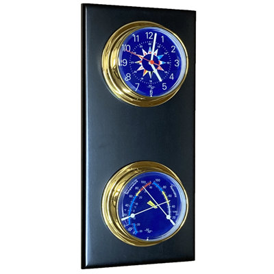 Solid Wood Maritime & Weather Wall Clock