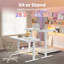 Bureau debout électrique à hauteur réglable avec tiroirs, plateau de table une pièce à installation rapide, ports de charge USB pour le bureau personnel-124619646-124619647