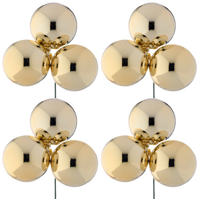 70mm Shatterproof Plastic Bunch of 3 Stem Ball 