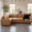 Abramson Faux Leather Upholstered Sleeper Sectional with Storage