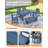 HDPE Outdoor Dining Set Of 6, Patio Dining Table Set With 4 Chairs And 1 Bench, 6 Pieces HDPE Dining Set With Umbrella Hole, Outdoor Furniture Sets For Deck, Poolside, Garden-1758654814