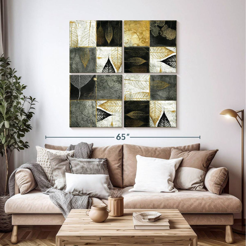 Harnek Leaf Patterned Tiles, 45'' H x 45'' W