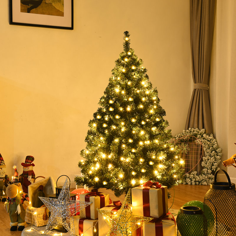 Arbre de Noël artificiel vert 54 po avec 200 lumières DEL