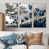 Toile naturelle avec cadre flottant