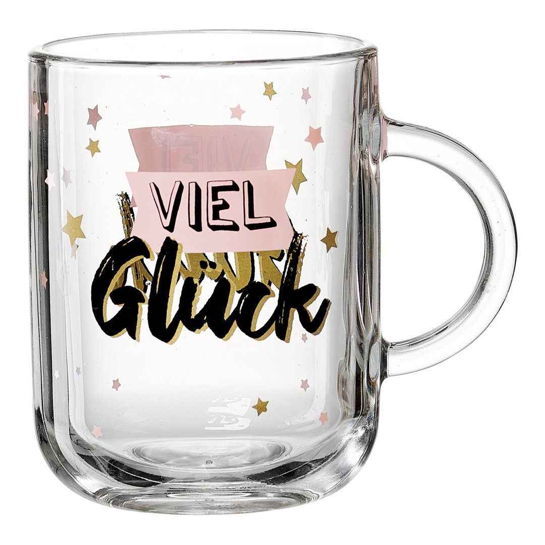 Glas-Becher 330 ml Glück Spirit