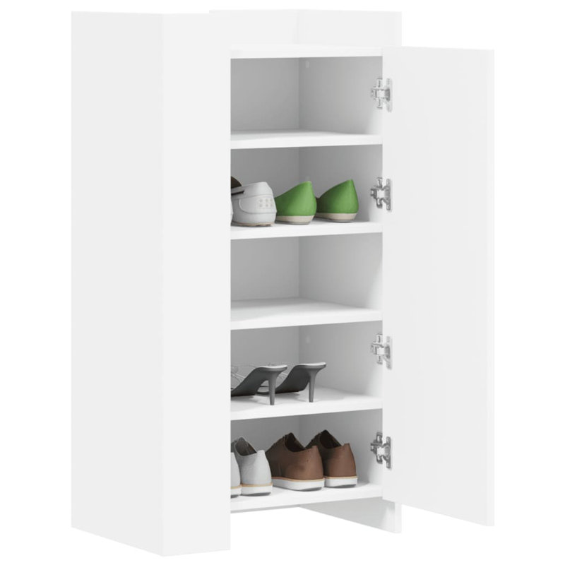 10 Pair Shoe Storage Cabinet, White