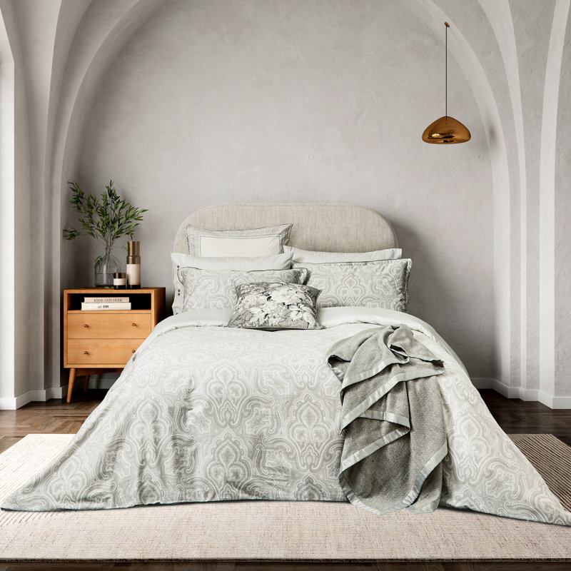 Amalia Pillow Case Pairs Sp White/Silver