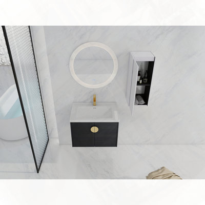 Meuble-lavabo mural avec évier en céramique