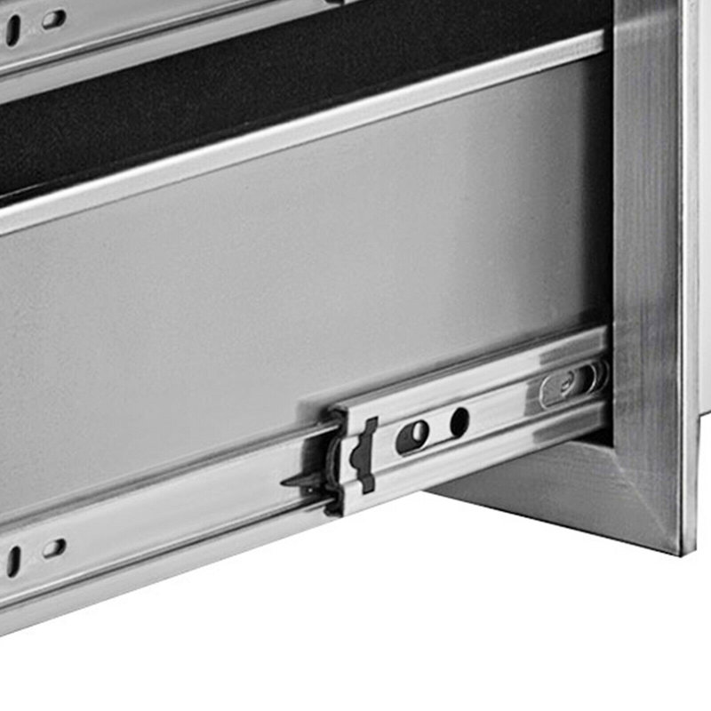 Tiroir de cuisine d'extérieur 18 po x 23 po en acier inoxydable