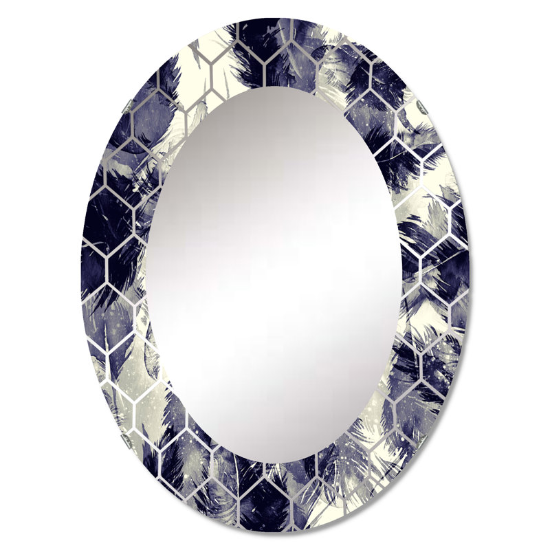 Miroir mural tourbillonnant plume de danse VII - Bohème, 30 po x 20 po