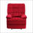 Reclining Chair Red Velvet Upholstery Square Tufted Back Pillowtop Arms-93162522