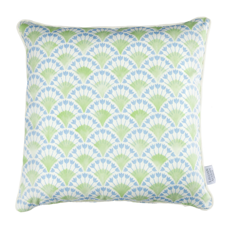 Lillian August Outdoor Living Lagoon Lumbar Pillow Cover, 20"H x 20"W, Oceana Sea Mist