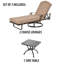 Ensemble de 3 chaises longues pivotantes Tamaron