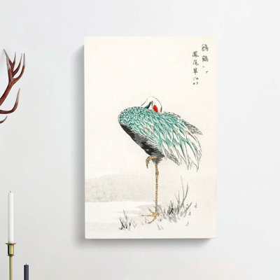 Crane by Numata Kashu - Wrapped Canvas Painting