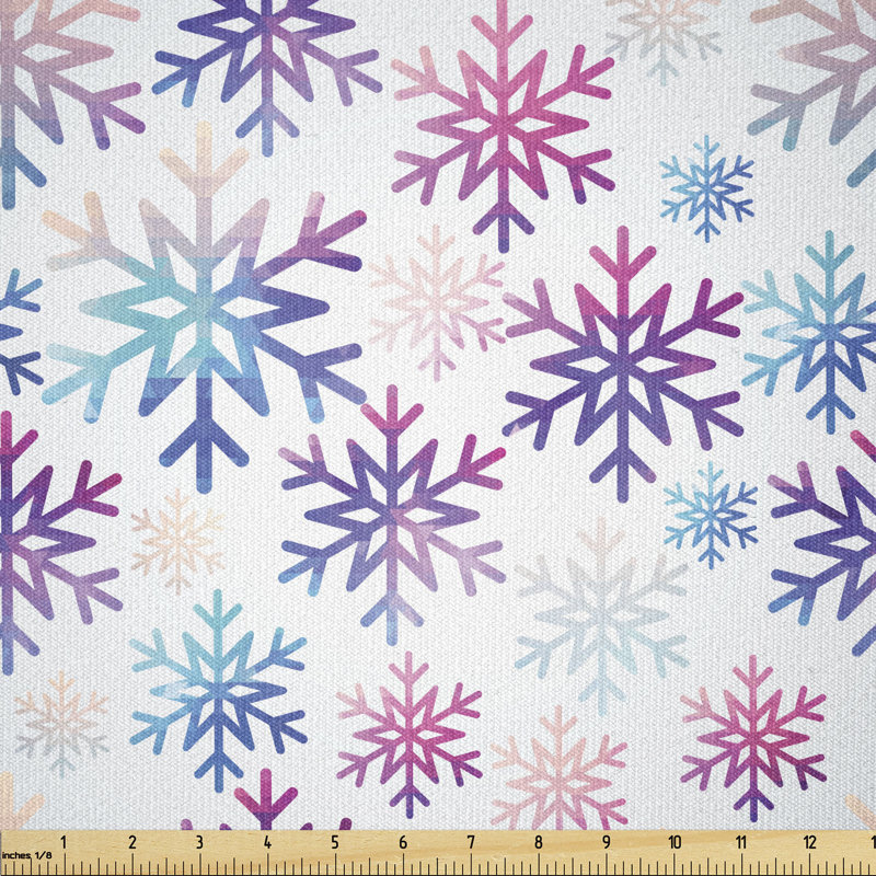 Bryleigh Snowflakes Motif Christmas Feels Multi-Purpose Fabric