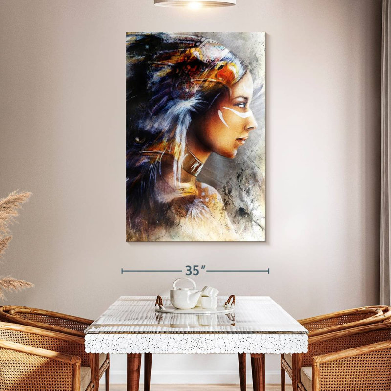 Lelar Indian Warrior, 51" H x 34" W