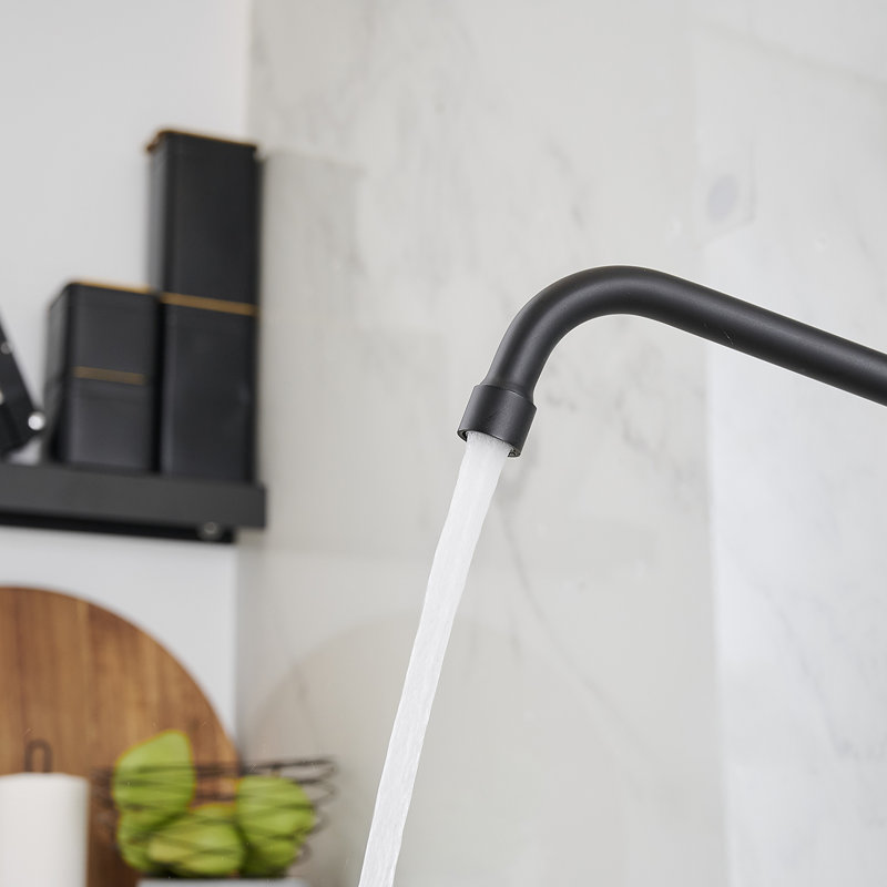 VIBRANTBATH Pull Down Kitchen Faucet, Matte Black