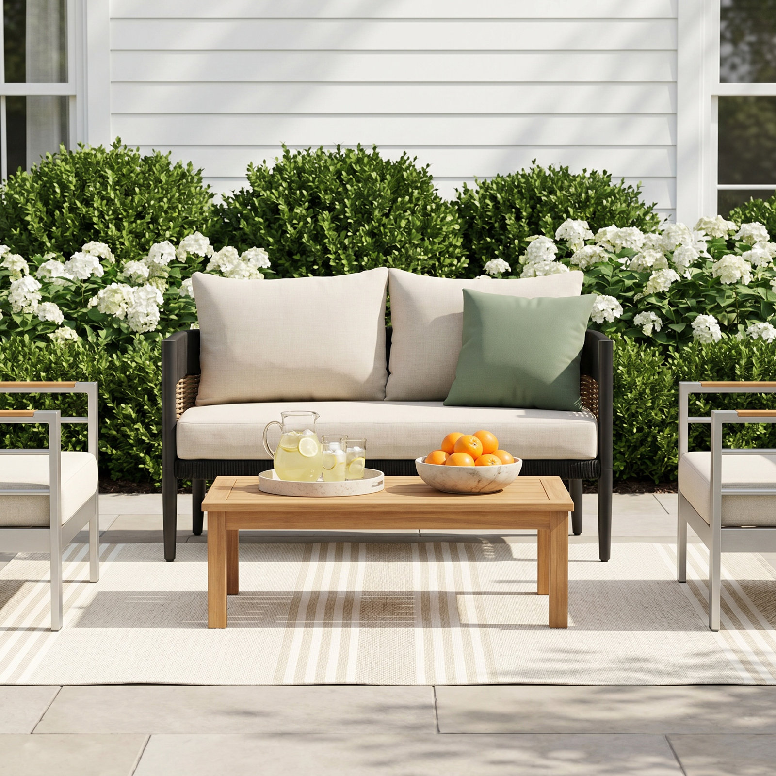 Corrente Bench + Table, Taupe