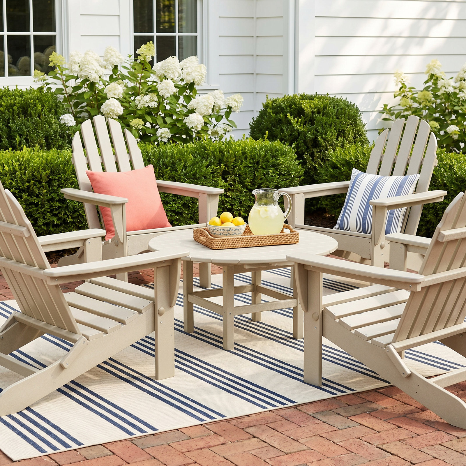 POLYWOOD® Classic Adirondack 4-Person Patio Seating Group, Navy