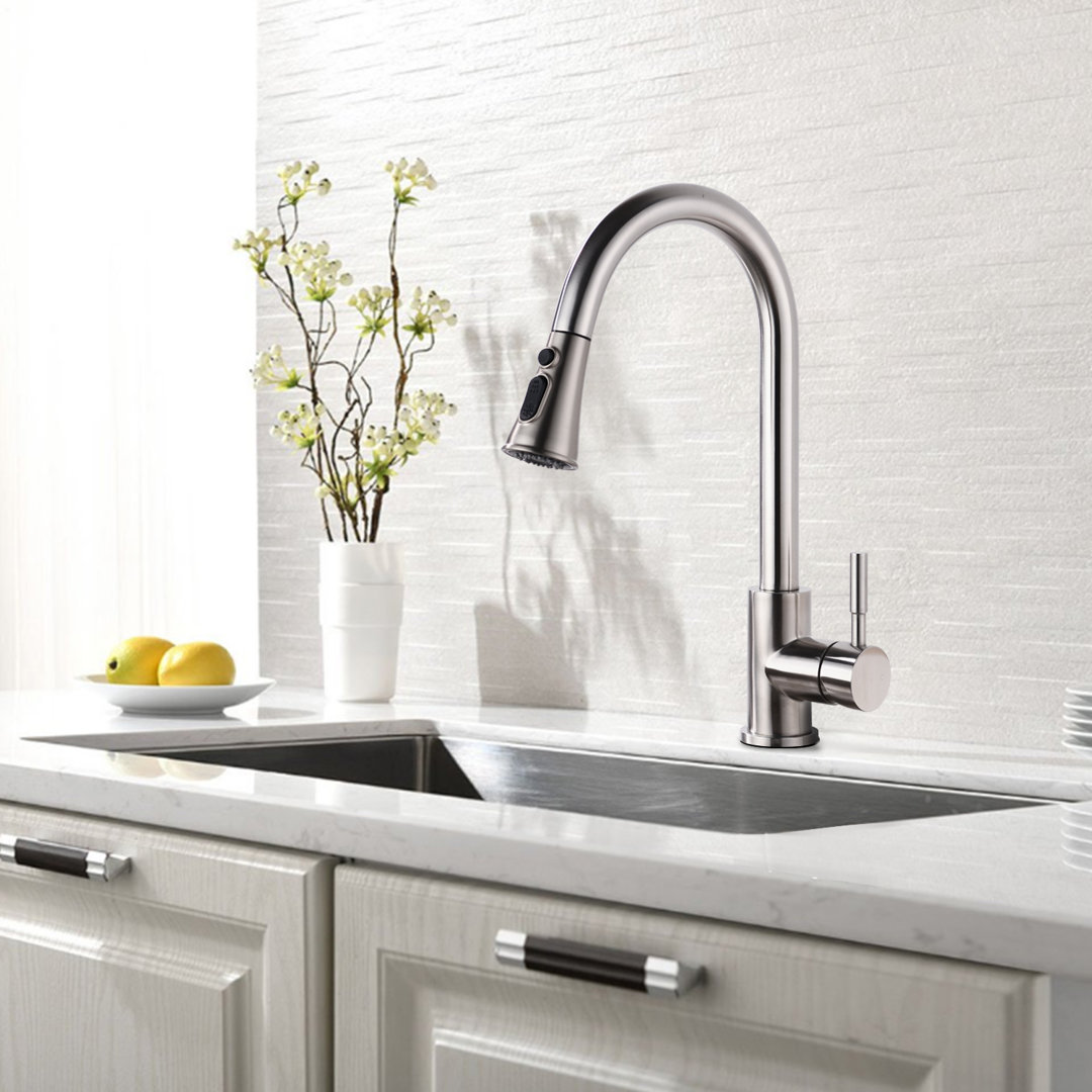 Pull Down Single Handle Kitchen Faucet SOUEEUM 