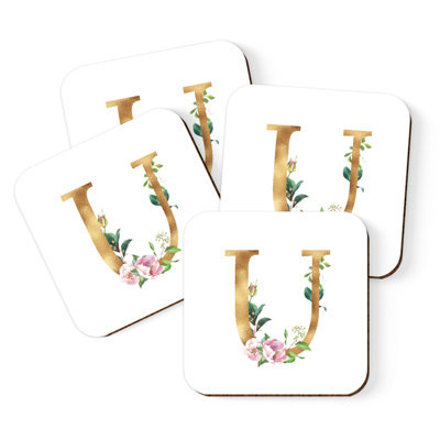 Cork Square 4 Piece Coaster Set