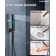 Thermostatic Shower Faucet 27.56" x 15.75" High-Pressure Rain Shower Head with 64 Colors LED Light