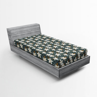 Microfiber Floral Fitted Sheet