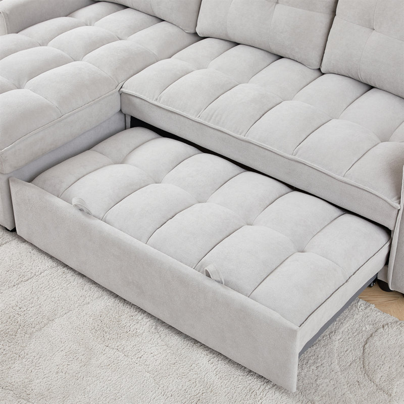 MH 78.75" Reclining Sofa, Light Gray Chenille