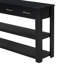 Élégante console avec 4 tiroirs et 2 tablettes, idéale pour les vestibules et les salons.-2046360964