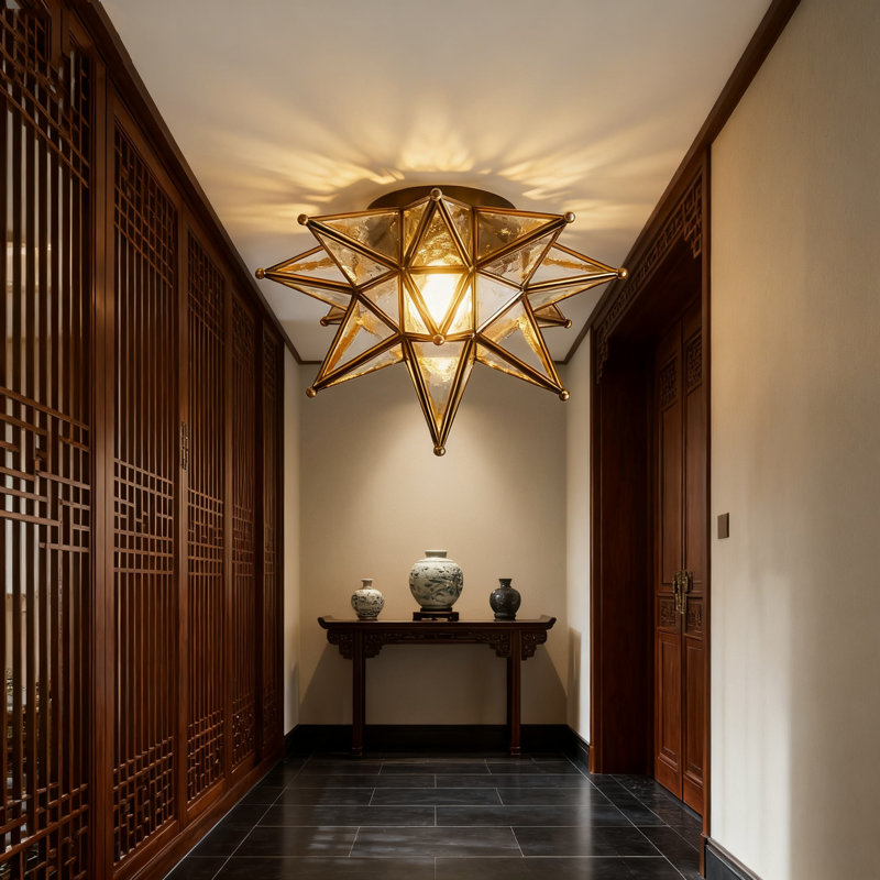 Plafonnier encastré Moravian Star, Noir