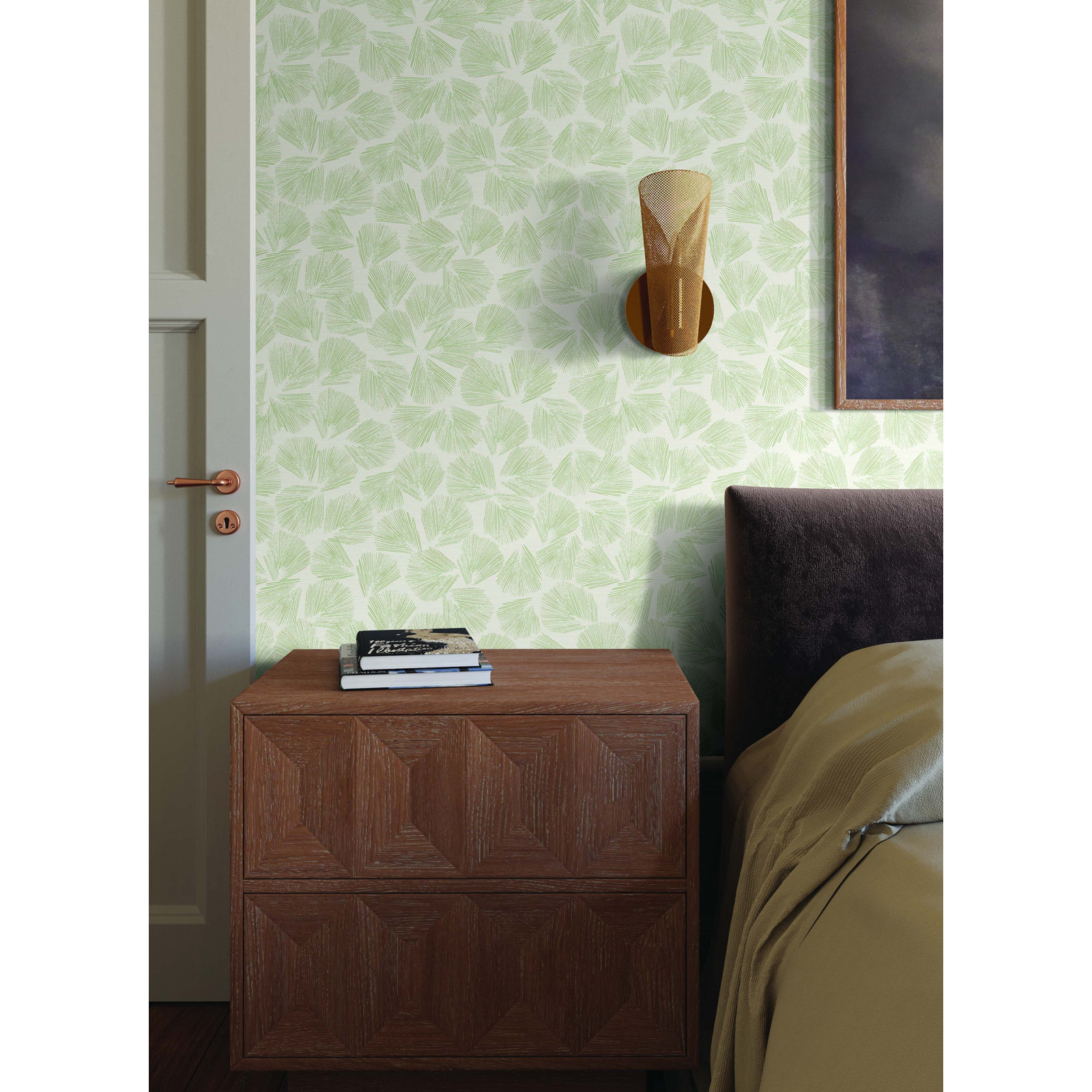 Calliope Botanical Wallpaper, Green