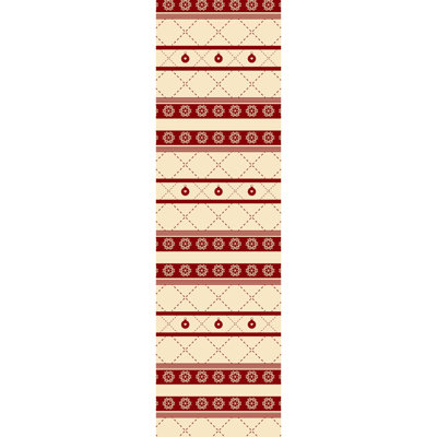 Hallwood Striped Polyester Table Runner