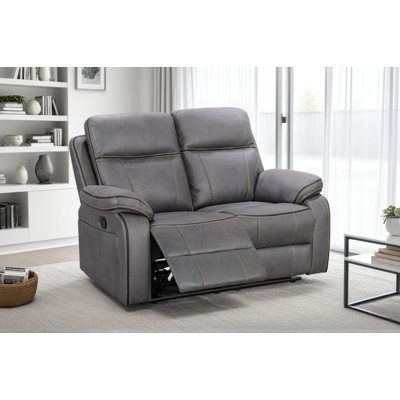 Faux Leather Reclining Sofa